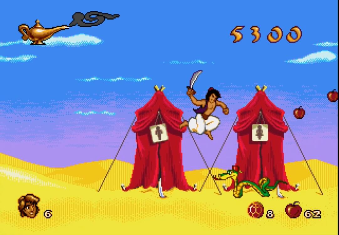 Disney's Aladdin - геймплей игры Sega Mega Drive\Genesis